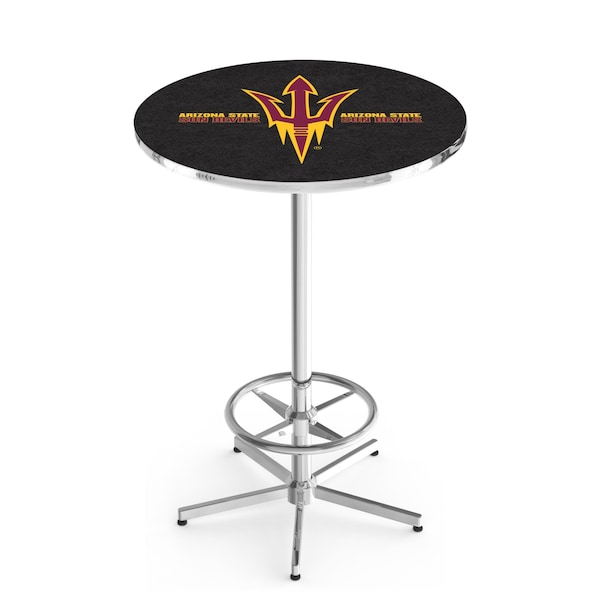 42" Chrome Arizona State Pub Table, Pitchfork